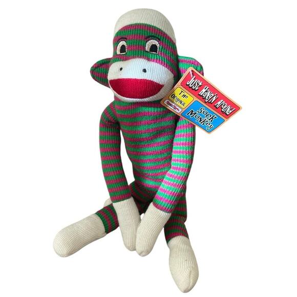 VINTAGE 2008 SOCK MONKEY THE ORIGINAL 19’ COLLECTIBLE RARE JUST HANGING AROUND - Picture 7 of 12